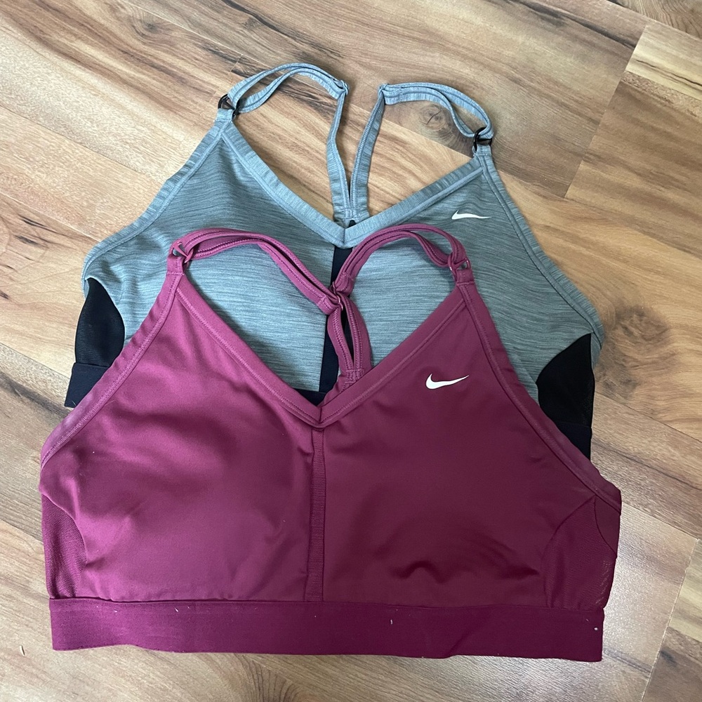 Nike purple and Gray Sports Bras High-Impact Performance